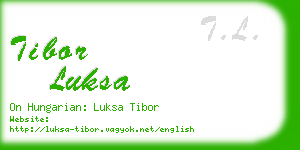 tibor luksa business card